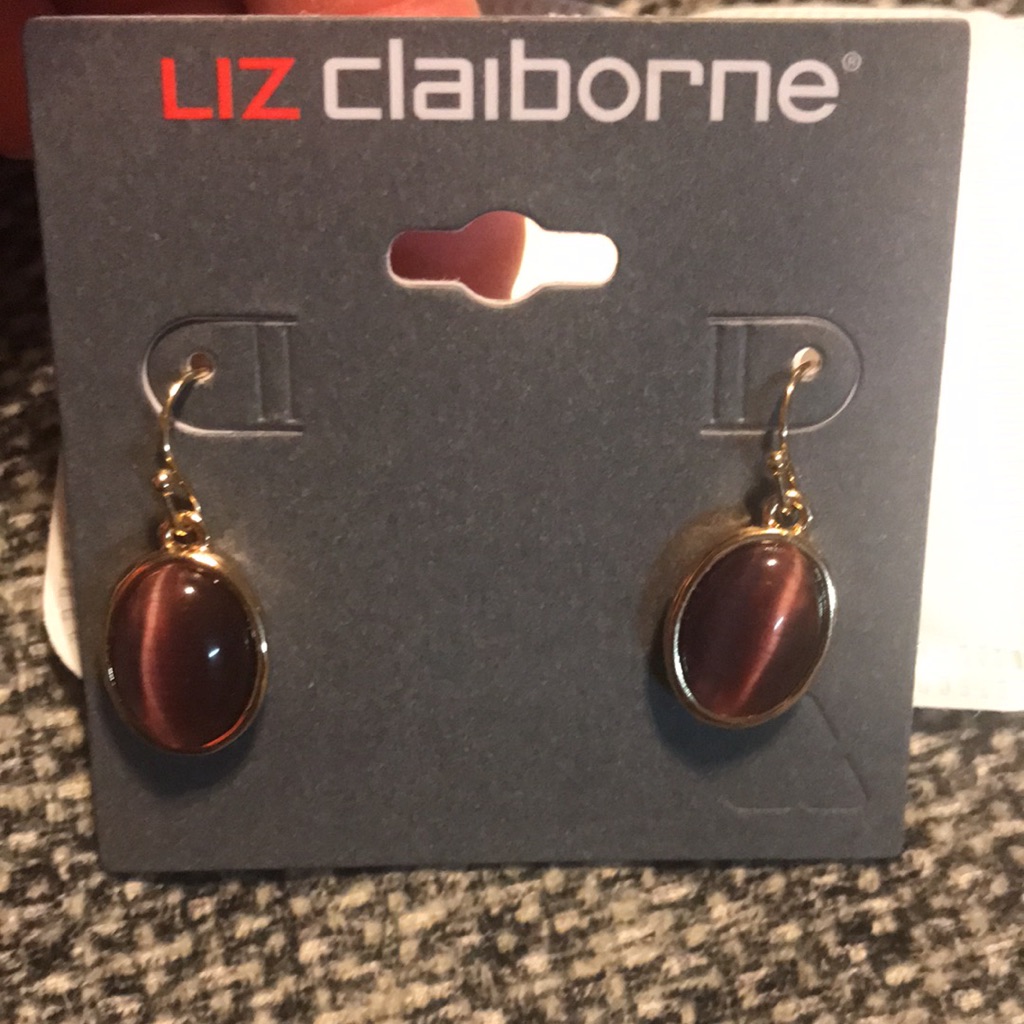Nwt Liz Claiborne Oval Drop Earrings